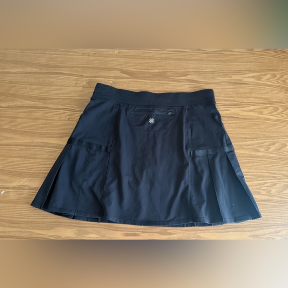 Athleta Any‎ Sport Pleated Tennis Golf Skort Skirt Black Size L - Picture 2 of 7